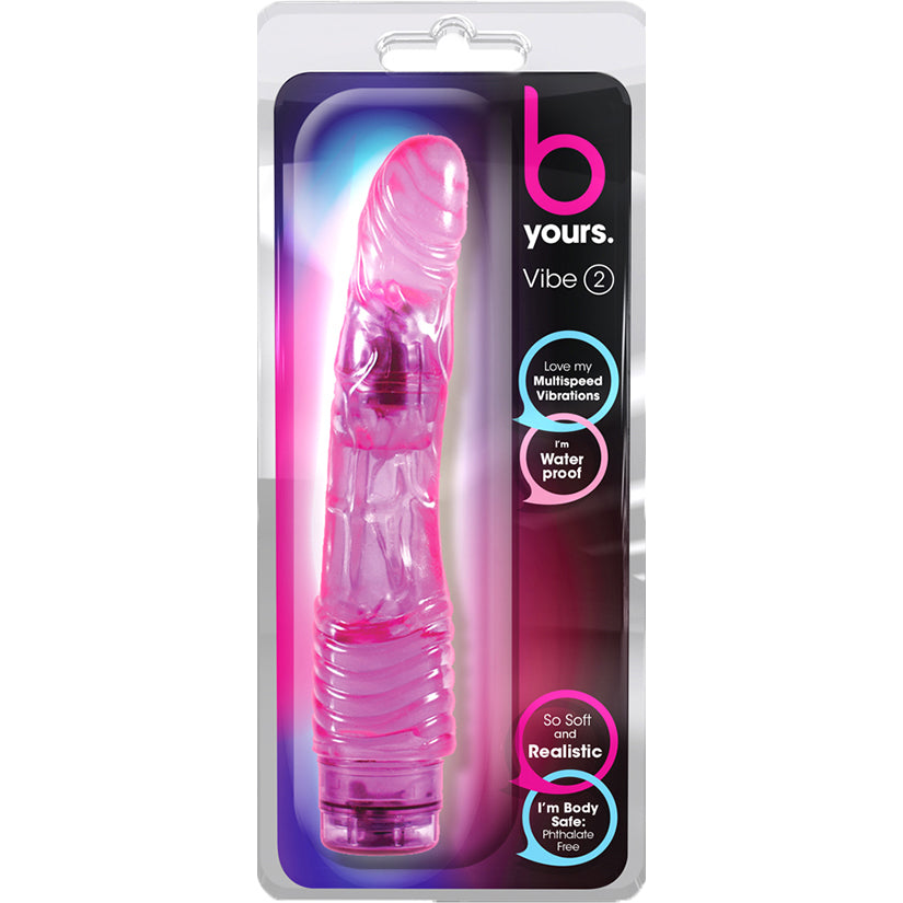 B-Yours-Vibe-#2-Realistic-Pink-9-Inch-Long-Vibrating-Dildo