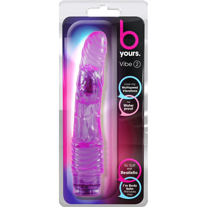 B-Yours-Vibe-#2-Realistic-Purple-9-Inch-Long-Vibrating-Dildo