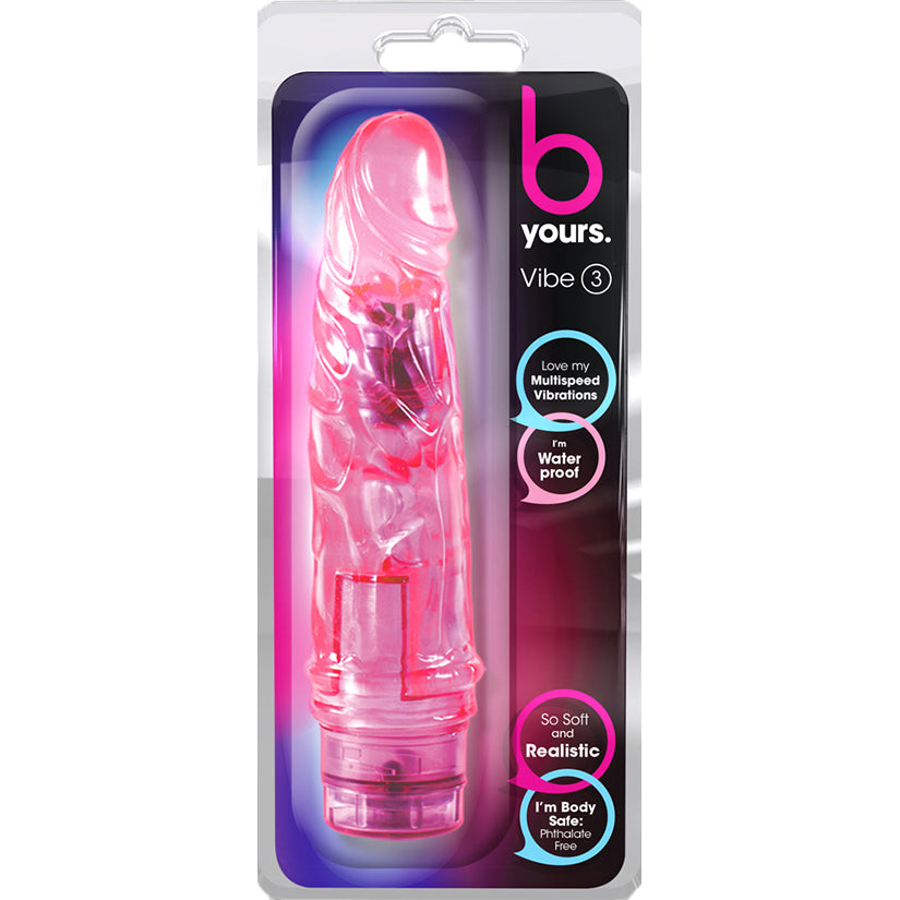 B-Yours-Vibe-#3-Realistic-Pink-7.25-Inch-Long-Vibrating-Dildo