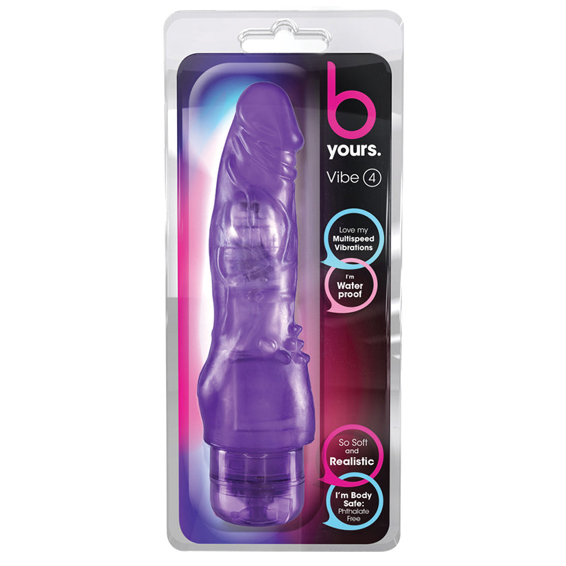 B-Yours-Vibe-#4-Realistic-Purple-8-Inch-Long-Vibrating-Dildo