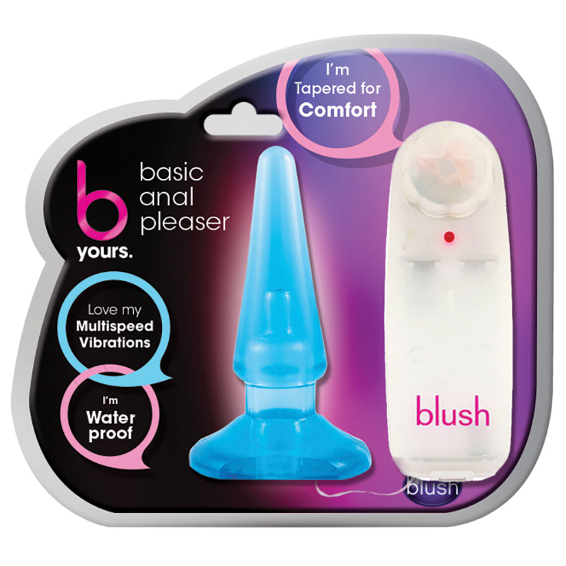 B-Yours-Basic-Pleaser-Remote-Control-Blue-4.25-Inch-Vibrating-Anal-Plug