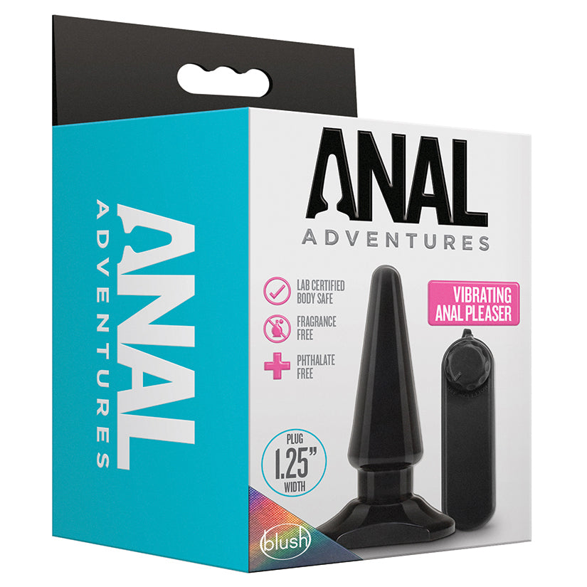 Anal-Adventures-Basic-Pleaser-Black-4-Inch-Vibrating-Anal-Plug