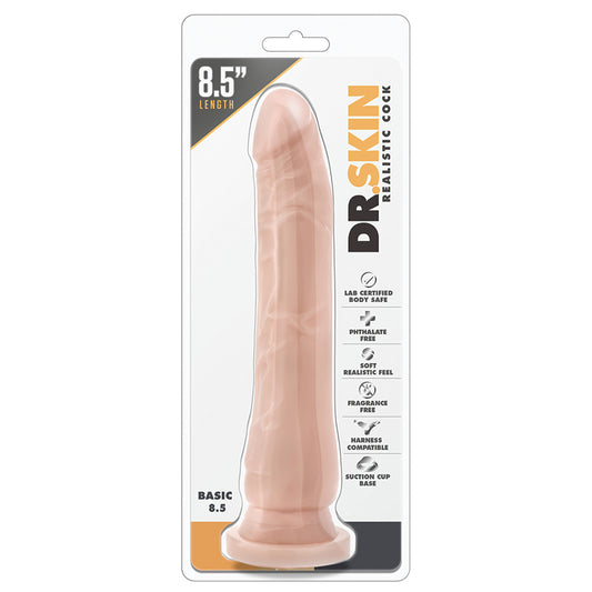 Dr-Skin-Realistic-Cock-Realistic-Beige-8.5-Inch-Long-Dildo-With-Suction-Cup-Base