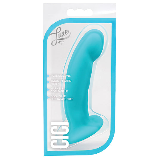 Luxe-Cici-Realistic-Blue-6.5-Inch-Long-Dildo