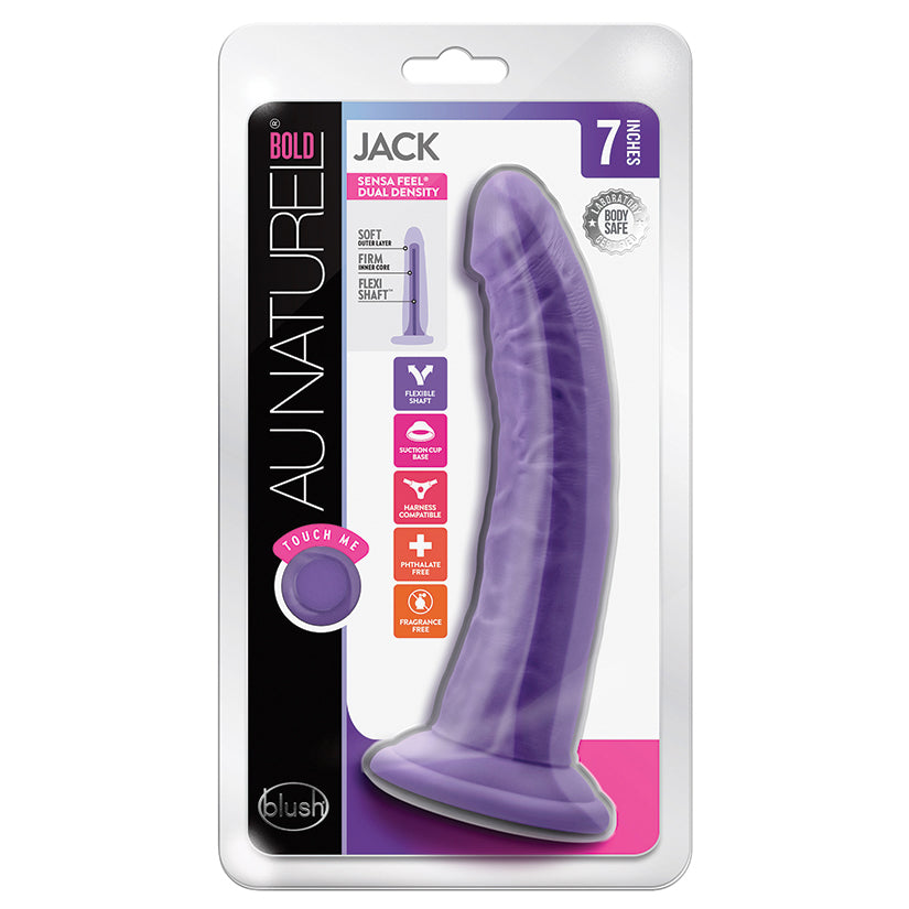 Au-Naturel-Bold-Jack-Realistic-Purple-7.5-Inch-Long-Dildo-With-Balls-Suction-Cup-Base