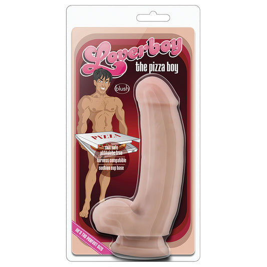 Loverboy-The-Pizza-Boy-Realistic-Beige-7-Inch-Long-Dildo-With-Balls-Suction-Cup-Base