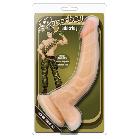 Loverboy-Soldier-Boy-Realistic-G-Spot-Beige-8-Inch-Long-Dildo-With-Balls-Suction-Cup-Base