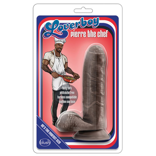 Loverboy-Pierre-The-Chef-Realistic-Chocolate-7-Inch-Long-Dildo-With-Balls-Suction-Cup-Base