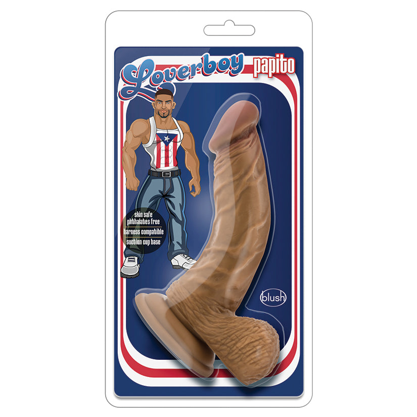 Loverboy-Papito-Realistic-Curved-G-Spot-Latin-6.5-Inch-Long-Dildo-With-Balls-Suction-Cup-Base