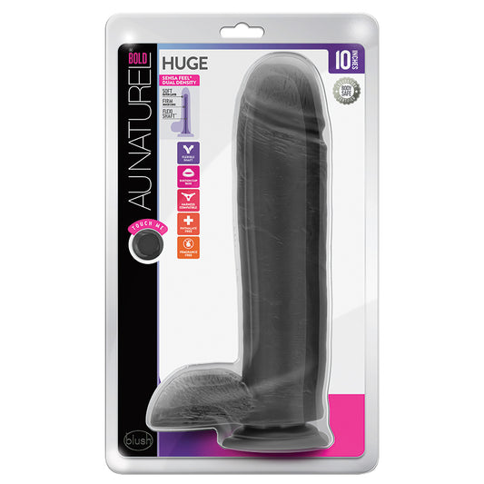 Au-Naturel-Bold-Huge-Realistic-Black-10.5-Inch-Long-Dildo-With-Balls-Suction-Cup-Base