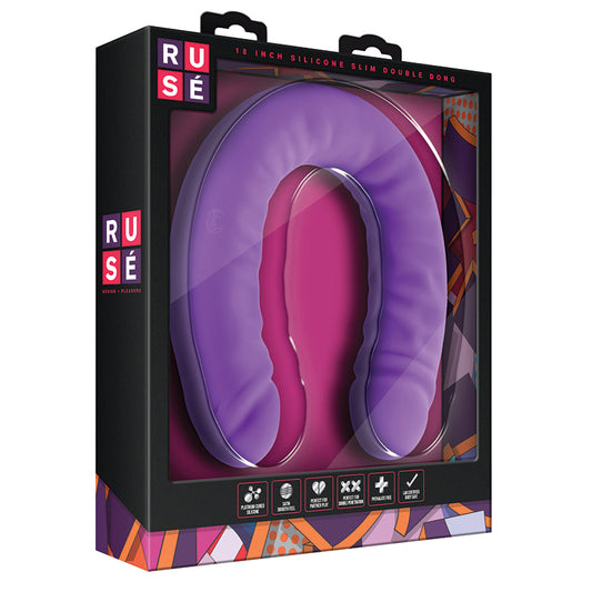 Ruse-Silicone-Double-Headed-G-Spot-Purple-18-Inch-Long-Dildo