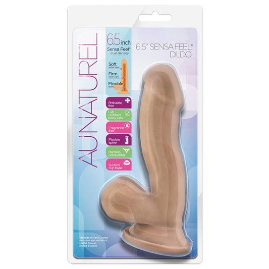 Au-Naturel-Realistic-Latin-6.5-Inch-Long-Dildo-With-Balls-Suction-Cup-Base