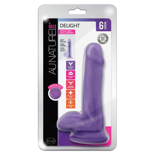 Au-Naturel-Bold-Delight-Realistic-Purple-6.5-Inch-Long-Dildo-With-Balls-Suction-Cup-Base