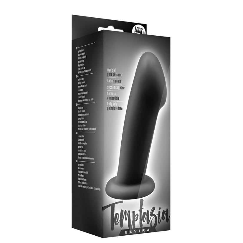 Temptasia-Elvira-Realistic-Black-6-Inch-Long-Dildo-With-Suction-Cup-Base