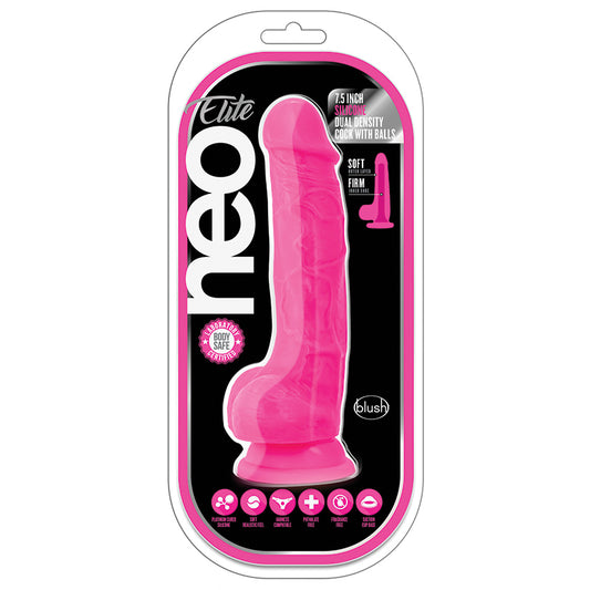 Neo-Elite-Neon-Pink-7.5-Inch-Long-Dildo