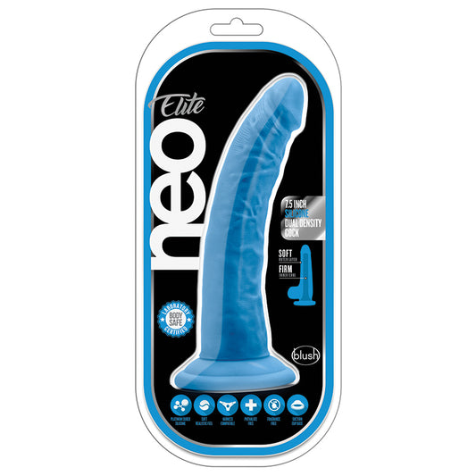 Neo-Elite-Neon-Blue-7.5-Inch-Long-Dildo