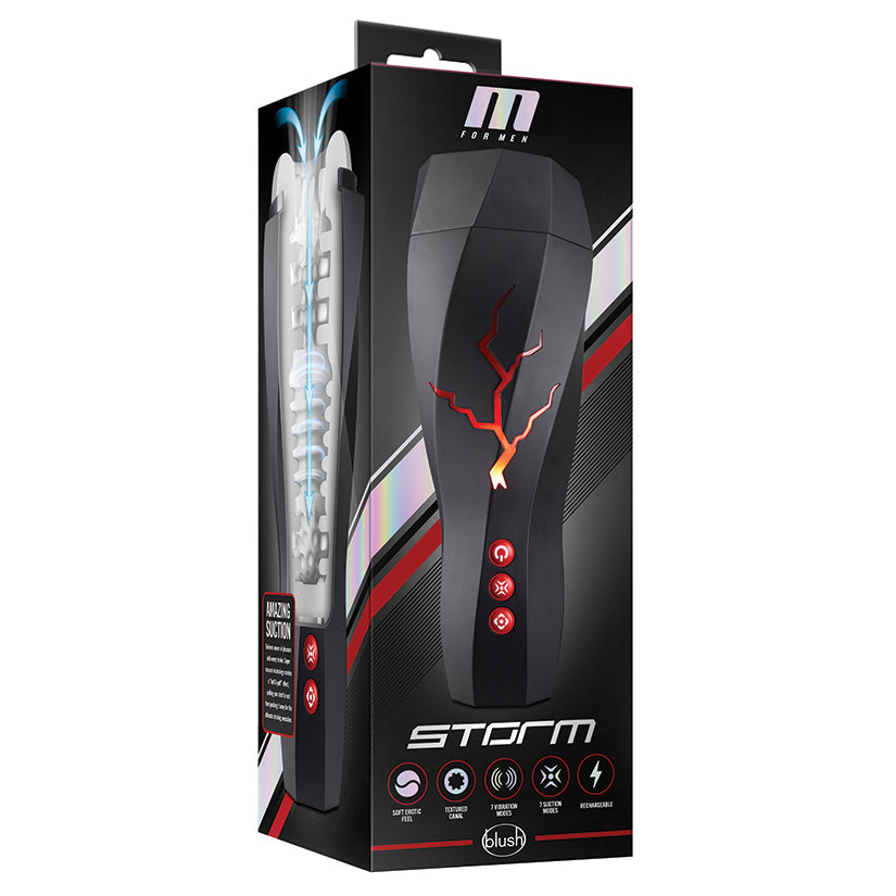 M-for-Men-Storm-Realistic-White-Vibrating-Rechargeable-Masturbator-Stroker