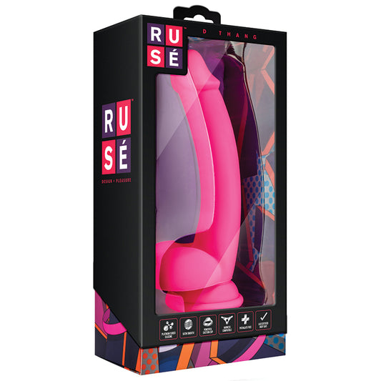 Ruse-D-Thang-Realistic-G-Spot-Hot-Pink-7.75-Inch-Long-Dildo-With-Balls-Suction-Cup-Base