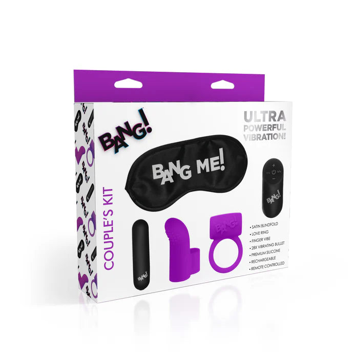 Bang! 28X Couple's Kit Remote Control C-Ring and Finger Vibe Kit