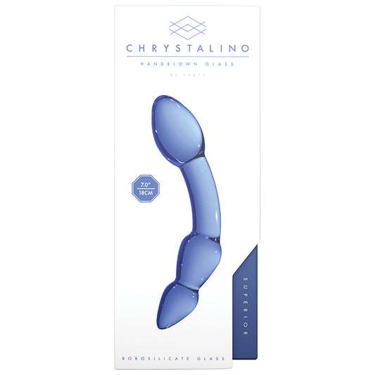 Chrystalino Superior Glass Dildo - Blue 7"