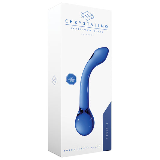 Chrystalino G-Rider Glass Dildo - Blue 7.25"