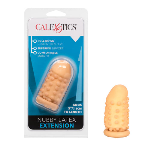 CalExotics 3 Inch Nubby Latex Extension - Ivory