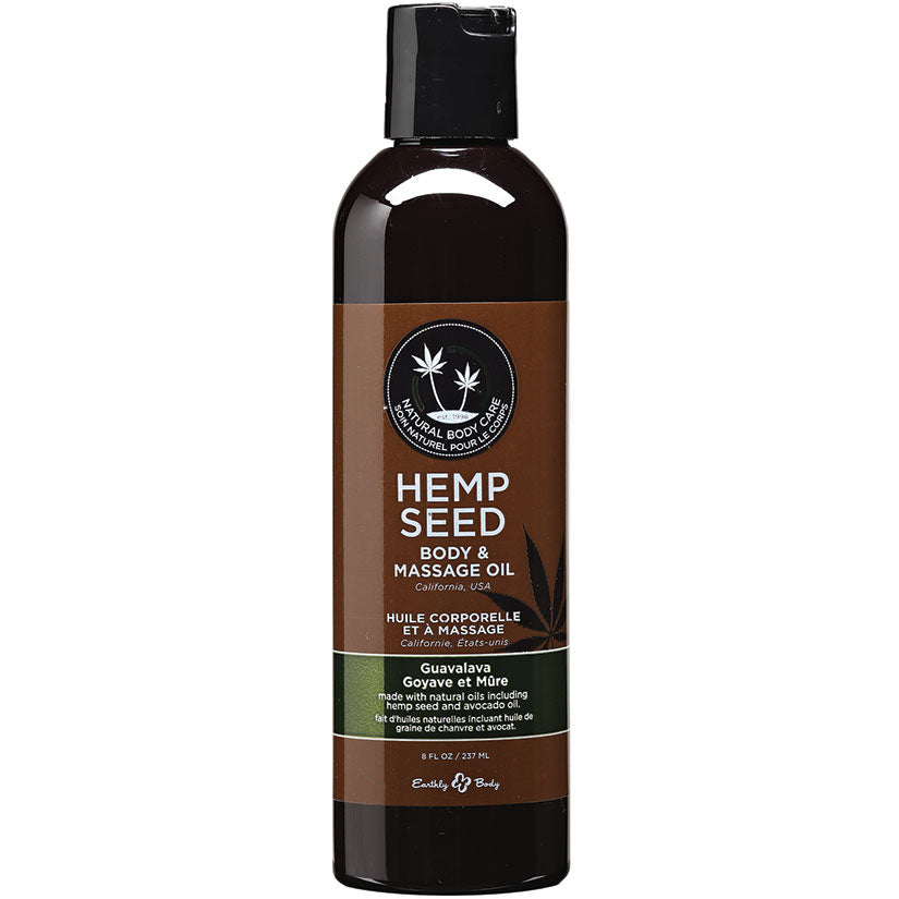 Earthly-Body-Hemp-Seed-Massage-&-Body-Oil-Guavalava-8oz