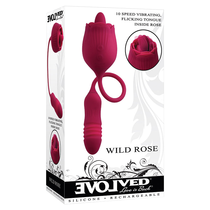 Evolved-Wild-Rose-Clitoral-Stimulator-With-Thrusting-Bullet