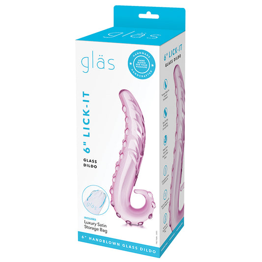 Glas 6" Lick-it Dildo - Pink