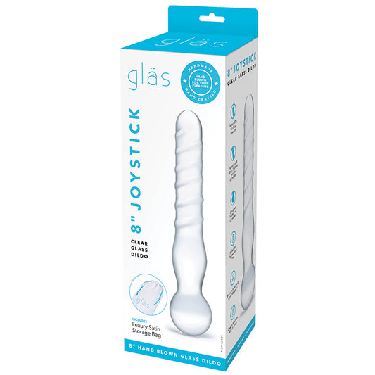 Glas Joystick Clear Glass Dildo - Clear 8"