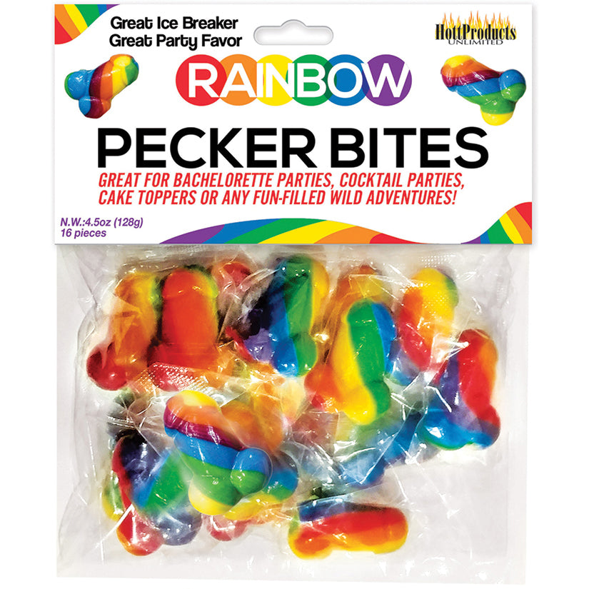 Rainbow Pecker Bites Candy (16 Pack)