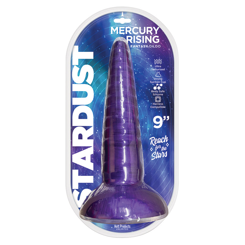 Stardust Mercury Rising Silicone Dildo - Purple 9"