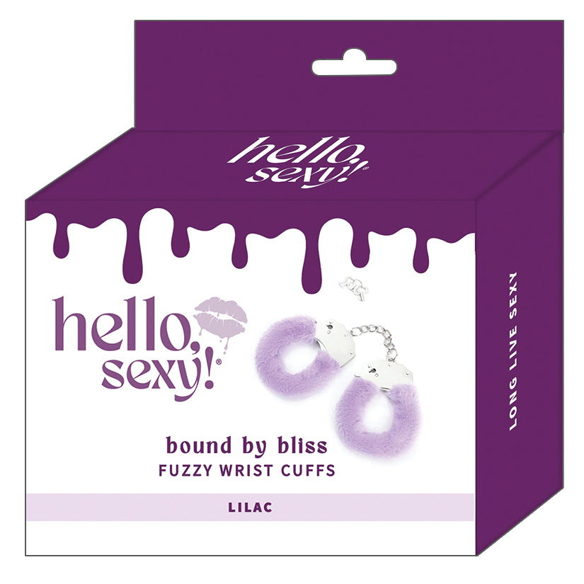 Hello Sexy Bound By Bliss Fuzzy Wrist Cuffs - Lilac