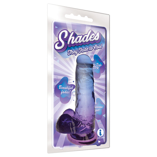 Icon Brands - Shades 7 Inch Dildo - Blue and Violet