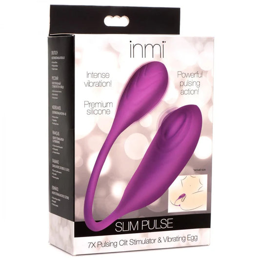 Inmi Slim Pulse 7X Pulsating Silicone Clit Stimulator And Vibrating Egg