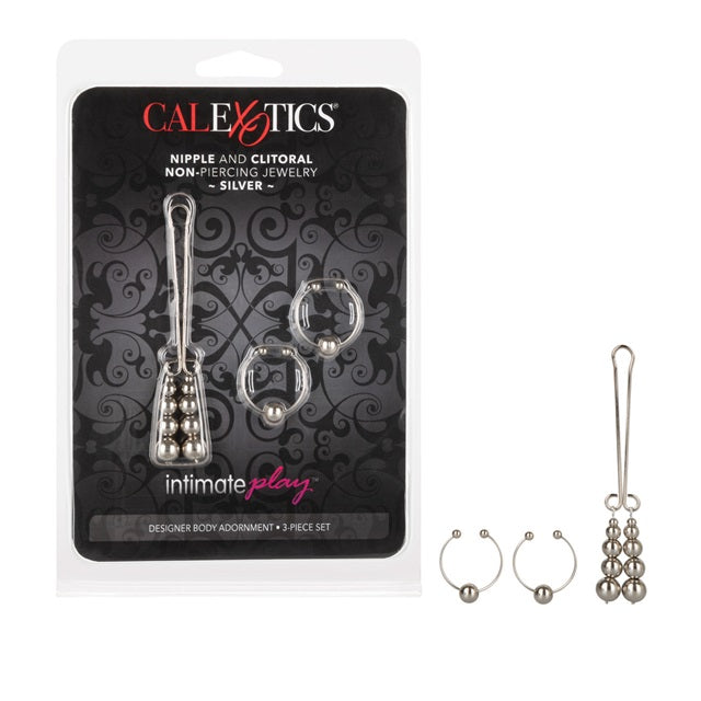 Intimate Play Nipple and Clitoral Non-Piercing Body Jewelry - Silver