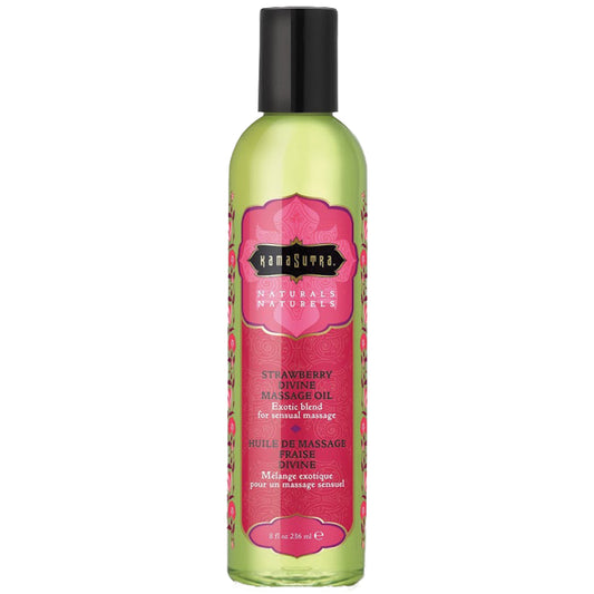 Kama Sutra Naturals Massage Oil - Strawberry Divine 8oz