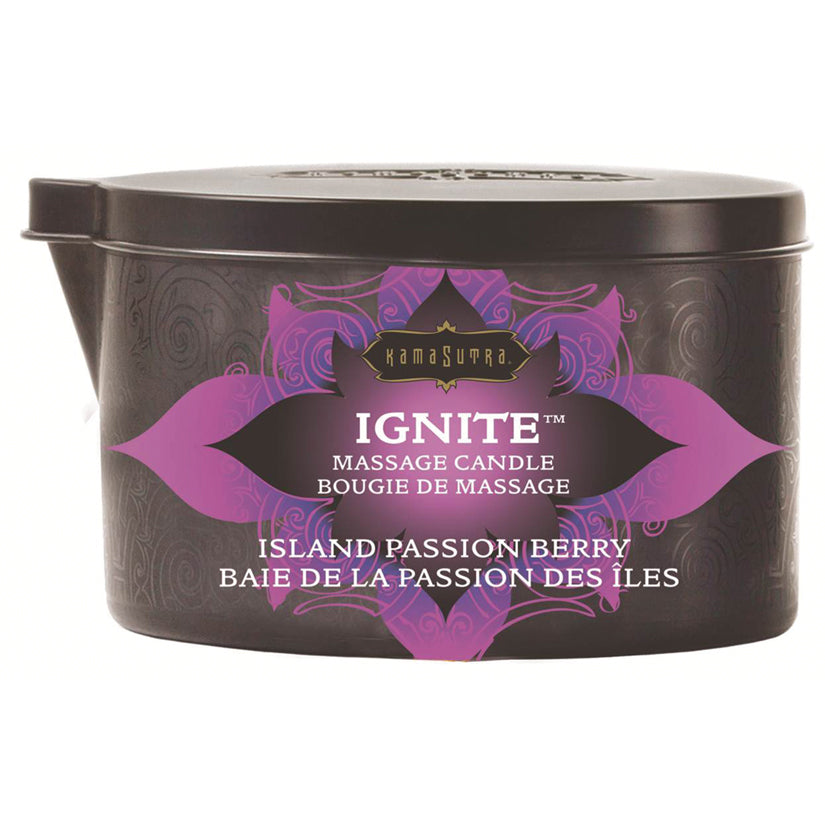 Kama Sutra Ignite Massage Oil Candle - Island Passion Berry 6oz