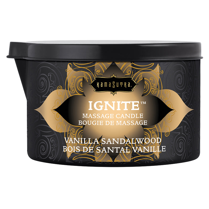 Kama Sutra Ignite Massage Oil Candle - Vanilla Sandalwood 6oz