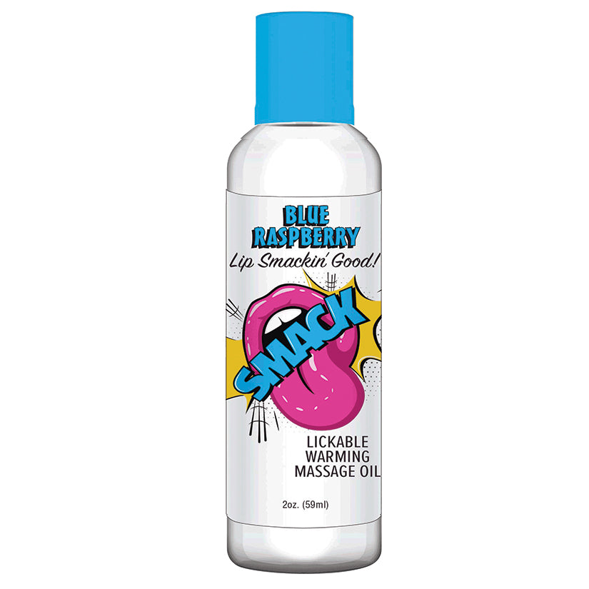 Smack Warming and Lickable Massage Oil - Blue Raspberry 2oz