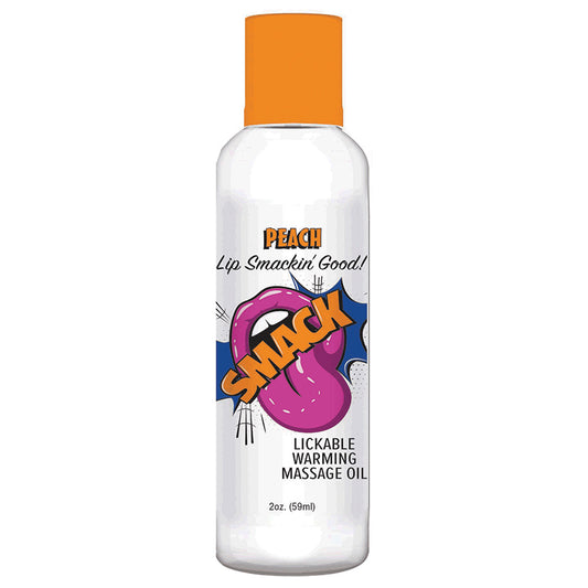 Smack Warming and Lickable Massage Oil - Peach 2oz