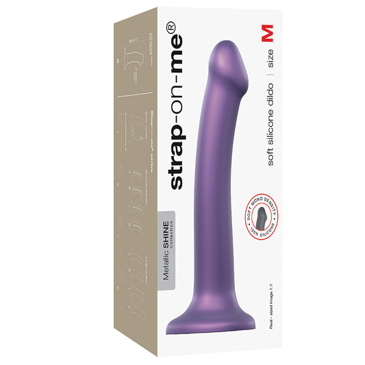 Strap On Me Mono Density Metallic Shine Dildo - Purple