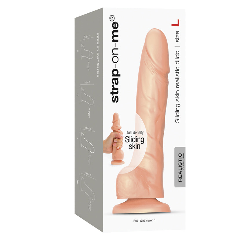 Strap On Me Sliding Skin Realistic Dildo - Vanilla L