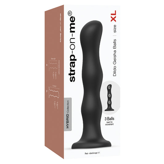 Strap On Me Geisha Dildo Balls - Black XL