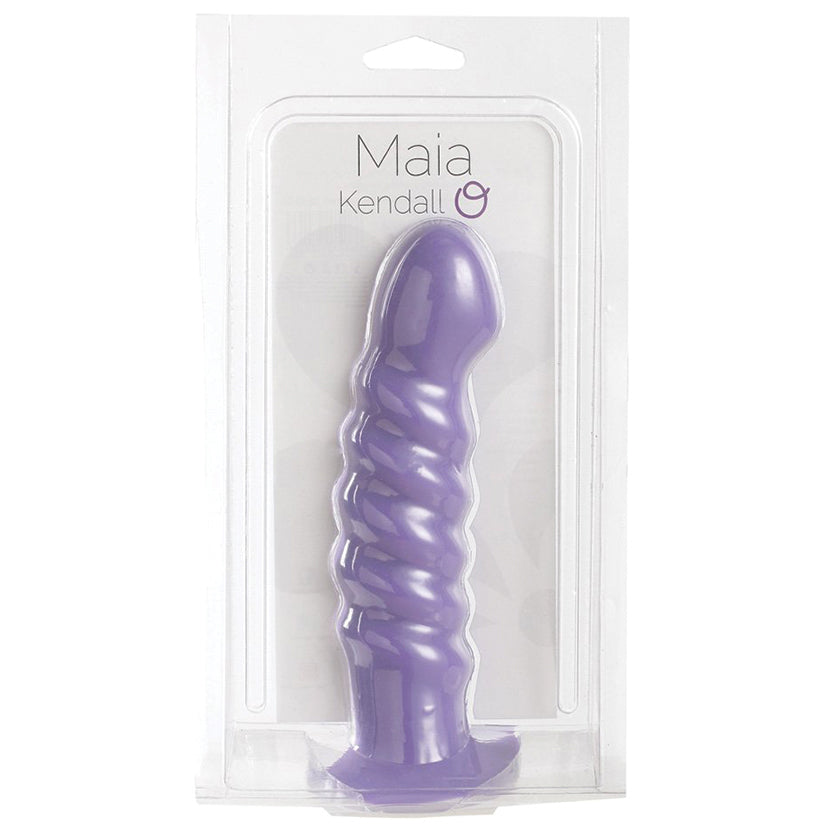 Maia-KENDALL-Silicone-Dong-Swirled-Satin-Finish-Neon-Purple-775