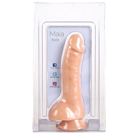 Maia-KYLE-8-Inch-Silicone-Realistic-Veined-Silicone-Suction-Cup-Dong-Vanilla