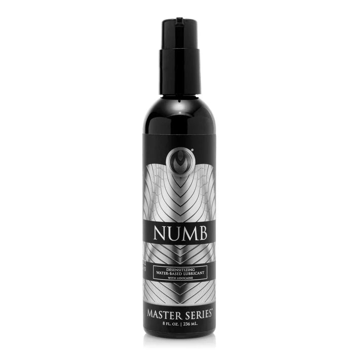 Master Series Numb Desensitizing Water Based Lubricant with Lidocaine - 8oz