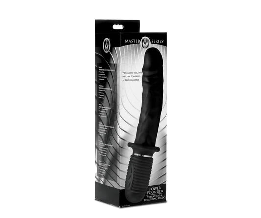 Master Series Power Pounder Vibrating and Thrusting Silicone Dildo