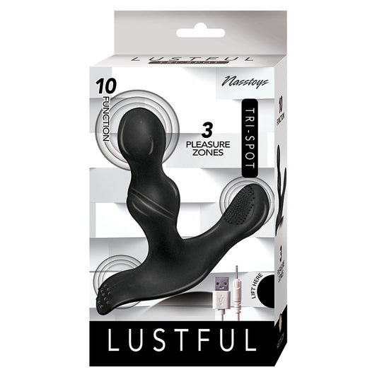 Lustful-Tri-Spot-Vibrator-Black