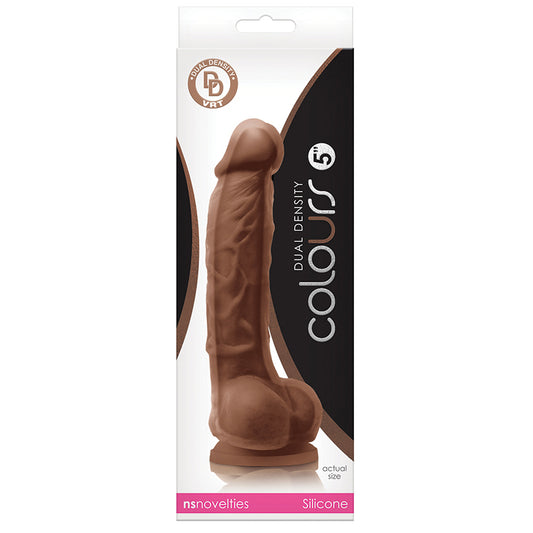 Colours-Dual-Density-Dildo-Brown-5